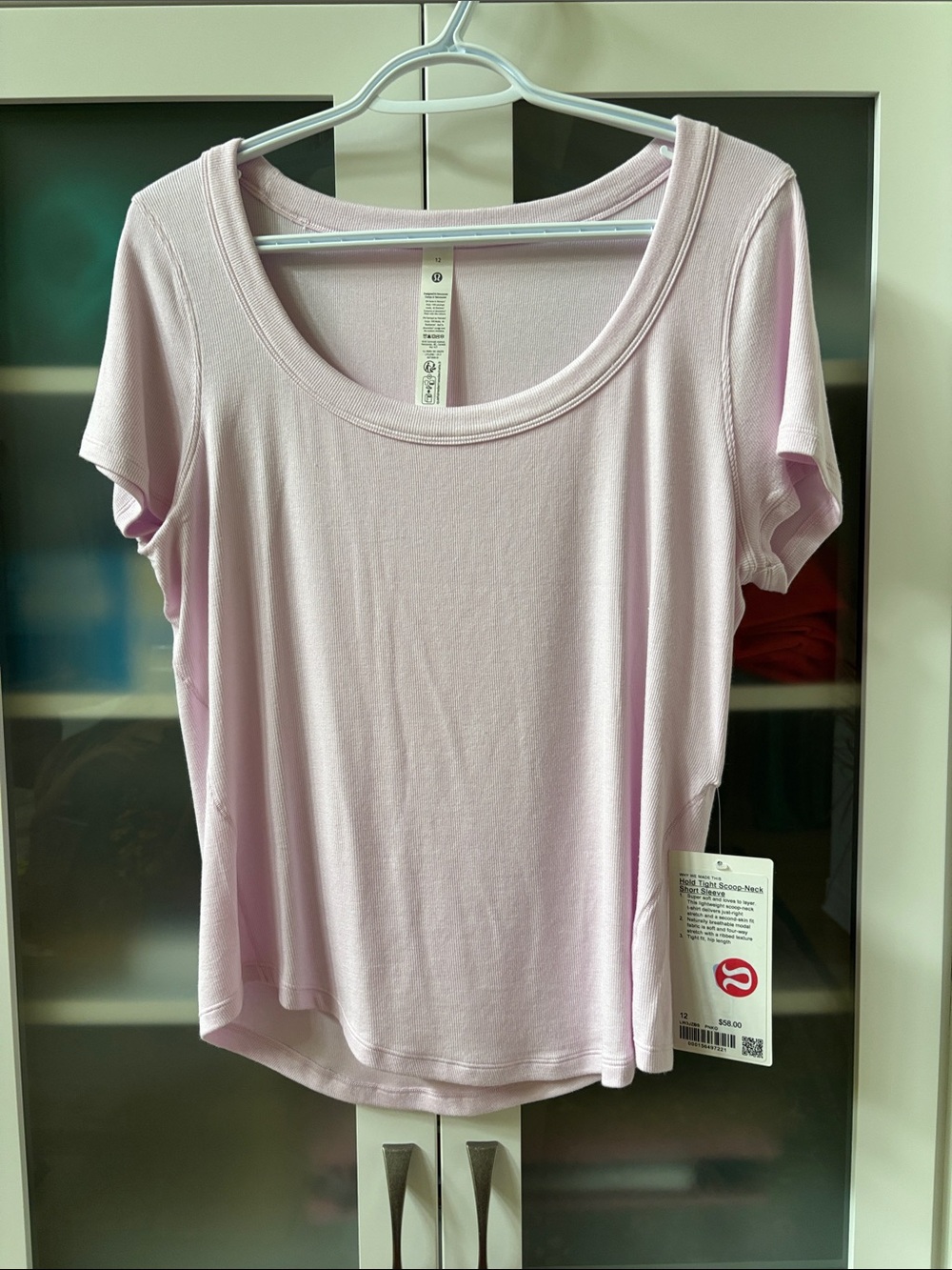 Lululemon Hold Tight Scoop Neck Short Sleeve SZ 12 Pink NWT💕💕💕